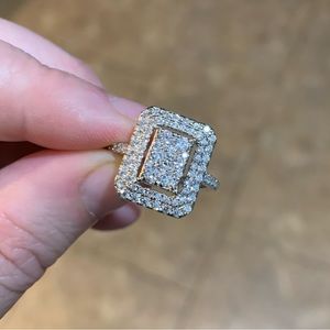 NEW $200 WHITE SAPPHIRE STERLING SILVER STAMPED SIZE 7